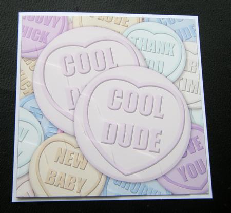 Cool Dude Sweet Heart Wavy Corner Side Stacker Topper by Charlie Angel