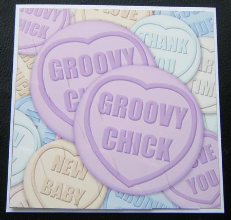 Groovy Chick Sweet Heart Wavy Corner Side Stacker Topper by Charlie Angel