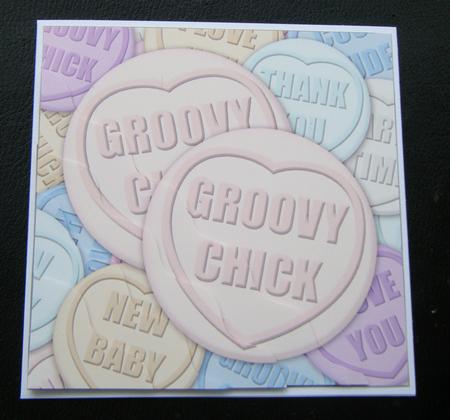 Groovy Chick Sweet Heart Wavy Corner Side Stacker Topper by Charlie Angel