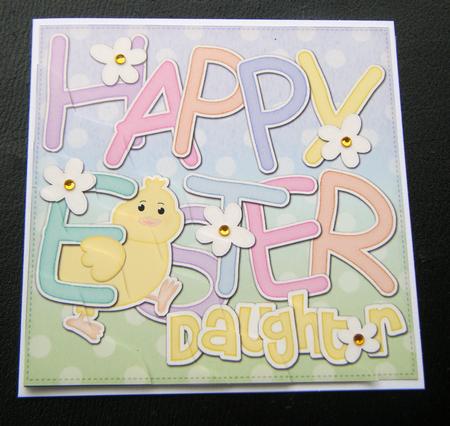 Happy Easter Daughter Easter Chick Felties Wavy Corner by Charlie Angel
