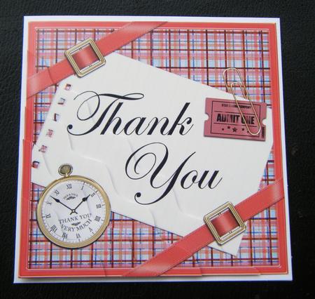 Tartan Thank You Wavy Corner by Charlie Angel
