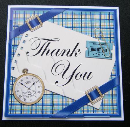 Tartan Thank You Wavy Corner by Charlie Angel