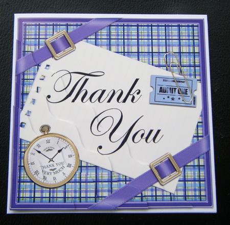 Tartan Thank You Wavy Corner by Charlie Angel