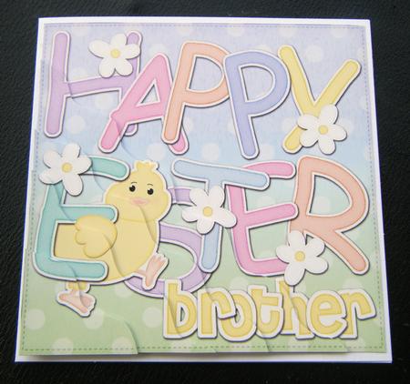 Happy Easter Brother Easter Chick Felties Wavy Corner by Charlie Angel