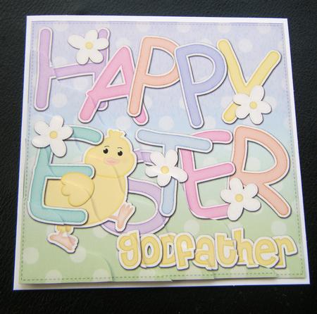 Happy Easter Godfather Easter Chick Felties Wavy Corner by Charlie Angel
