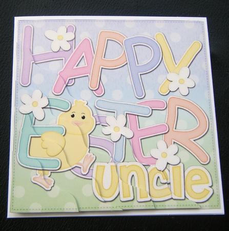 Happy Easter Uncle Easter Chick Felties Wavy Corner by Charlie Angel