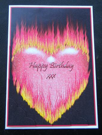 Too Hot to Handle Birthday Corner Stacker Card by Charlie Angel