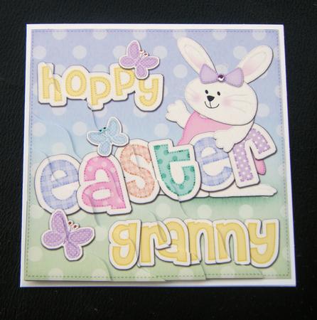 Hoppy Easter Granny Easter Bunny Girl Felties Wavy Corner by Charlie Angel
