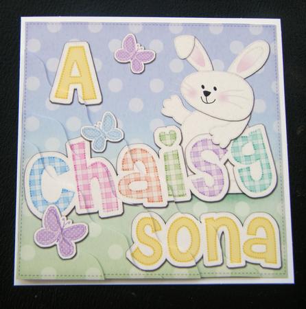 Scottish Gaelic Hoppy Easter Bunny Boy Felties Wavy Corner by Charlie Angel