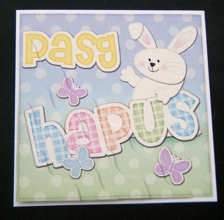 Welsh Hoppy Easter Bunny Boy Felties Wavy Corner by Charlie Angel