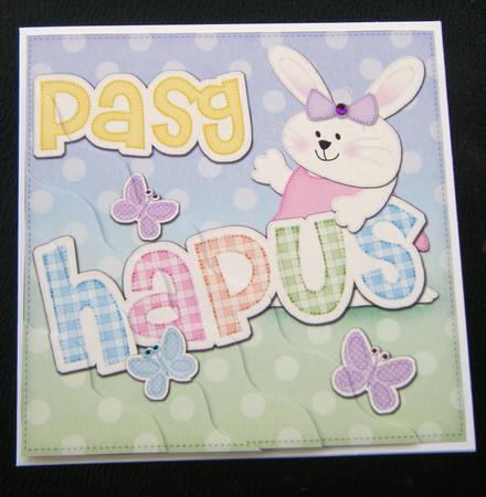 Welsh Hoppy Easter Bunny Girl Felties Wavy Corner by Charlie Angel