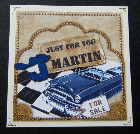 Blue Car Martin Scallop Topper and Base by Charlie Angel