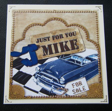 Blue Car Mike Scallop Topper and Base by Charlie Angel