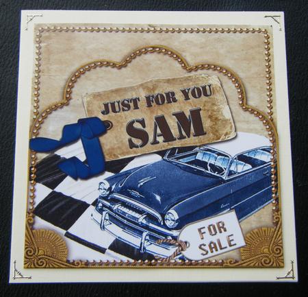 Blue Car Sam Scallop Topper and Base by Charlie Angel