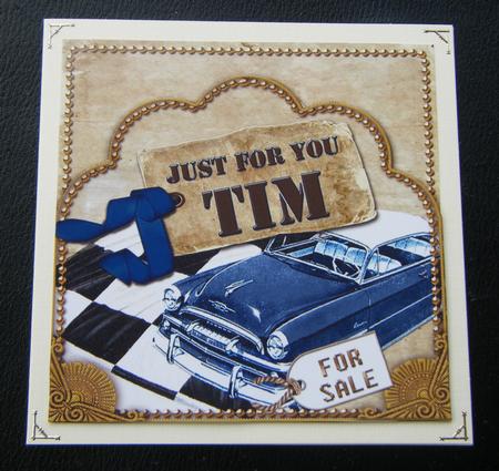 Blue Car Tim Scallop Topper and Base by Charlie Angel