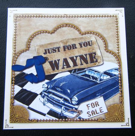 Blue Car Wayne Scallop Topper and Base by Charlie Angel