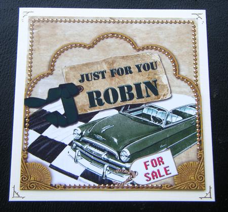 Green Car Robin Scallop Topper and Base by Charlie Angel