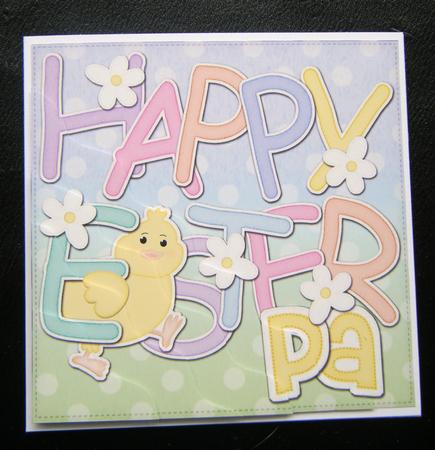 Happy Easter Pa Easter Chick Felties Wavy Corner by Charlie Angel