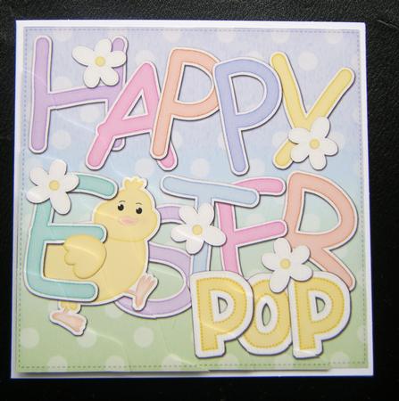 Happy Easter Pop Easter Chick Felties Wavy Corner by Charlie Angel