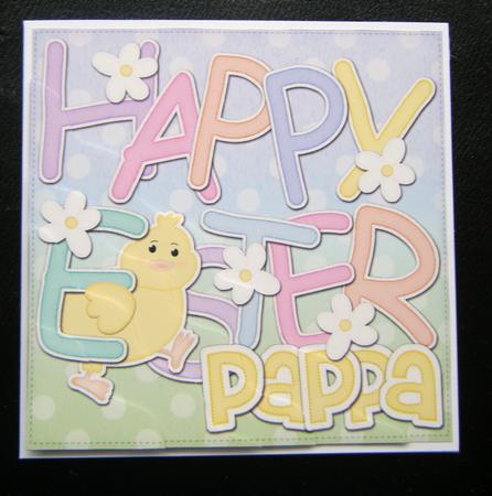 Happy Easter Pappa Easter Chick Felties Wavy Corner by Charlie Angel
