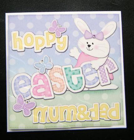 Hoppy Easter Mum and Dad Easter Bunny Girl Felties by Charlie Angel