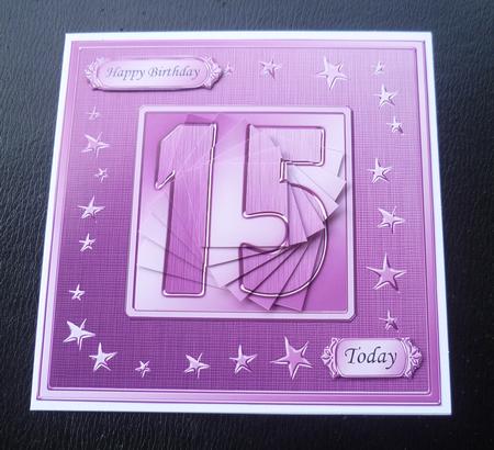15th Bright Metallic Age Quick Card with Twisted Pyramage by Charlie Angel
