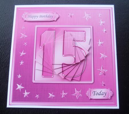 15th Bright Metallic Age Quick Card with Twisted Pyramage by Charlie Angel