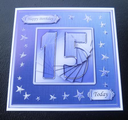 15th Bright Metallic Age Quick Card with Twisted Pyramage by Charlie Angel