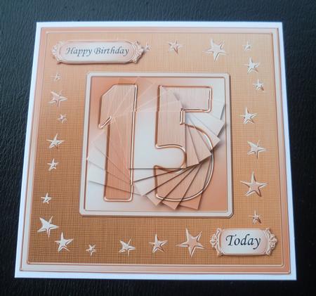 15th Bright Metallic Age Quick Card with Twisted Pyramage by Charlie Angel