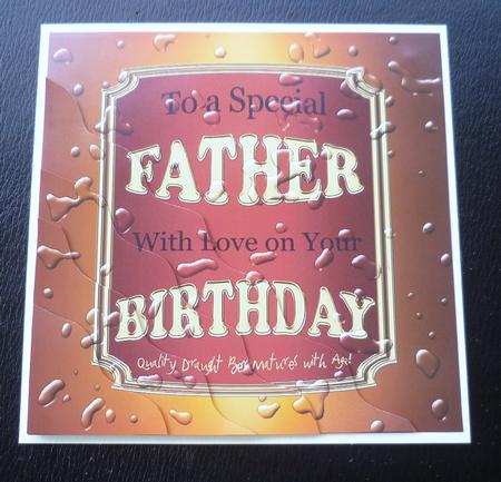 Beer Label Father Birthday Wavy Corner Side Stacker Topper by Charlie Angel