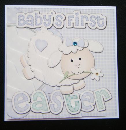 Baby Boy's First Easter Lamb Felties Wavy Corner by Charlie Angel