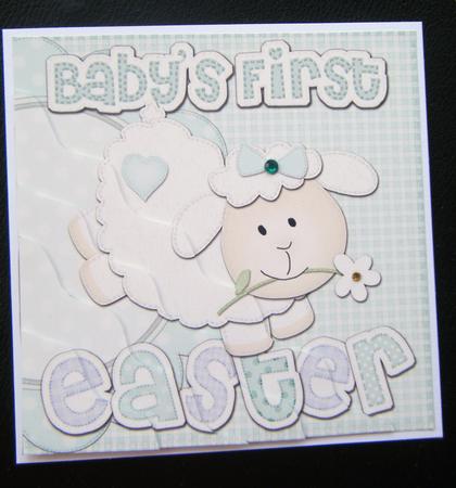 Baby Boy's First Easter Lamb Felties Wavy Corner by Charlie Angel