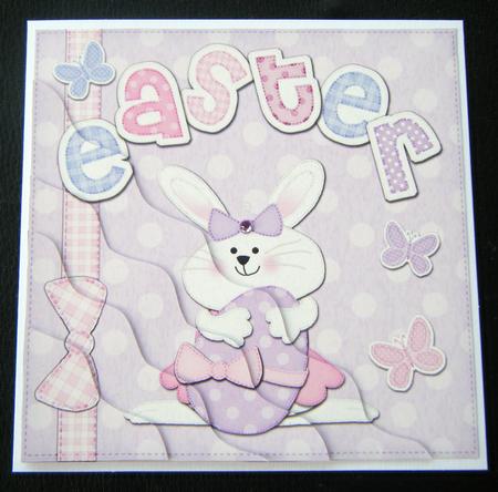 Easter Egg Bunny Girl Felties Wavy Corner by Charlie Angel
