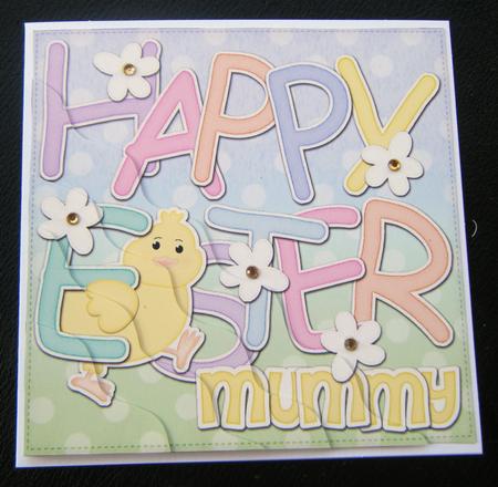 Happy Easter Mummy Easter Chick Felties Wavy Corner by Charlie Angel