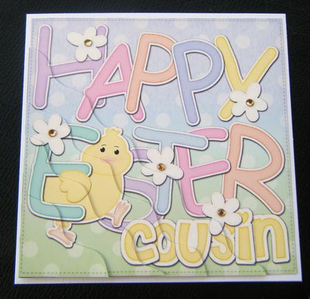 Happy Easter Cousin Easter Chick Felties Wavy Corner by Charlie Angel