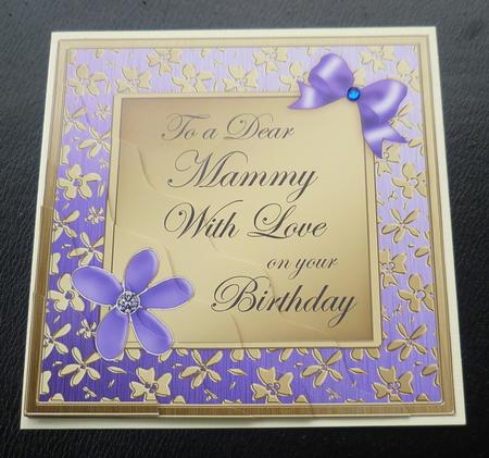 Floral Elegance Birthday Mammy Wavy Corner Stacker by Charlie Angel