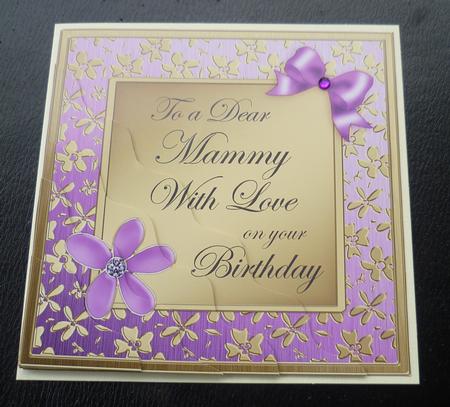 Floral Elegance Birthday Mammy Wavy Corner Stacker by Charlie Angel