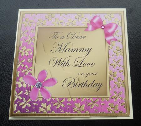 Floral Elegance Birthday Mammy Wavy Corner Stacker by Charlie Angel