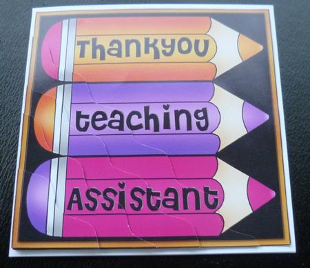 Thank You Teaching Assistant Pencils Wavy Corner by Charlie Angel