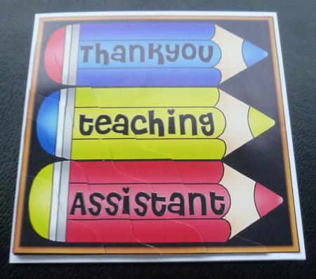 Thank You Teaching Assistant Pencils Wavy Corner by Charlie Angel