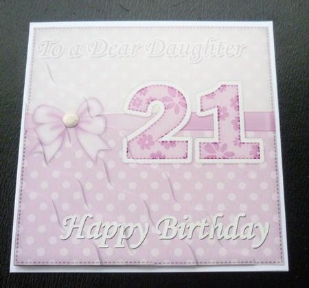 21st Birthday Daughter Felties Wavy Corner Side Stacker by Charlie Angel