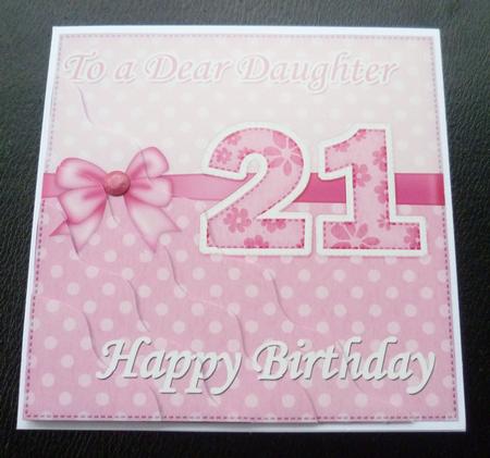 21st Birthday Daughter Felties Wavy Corner Side Stacker by Charlie Angel