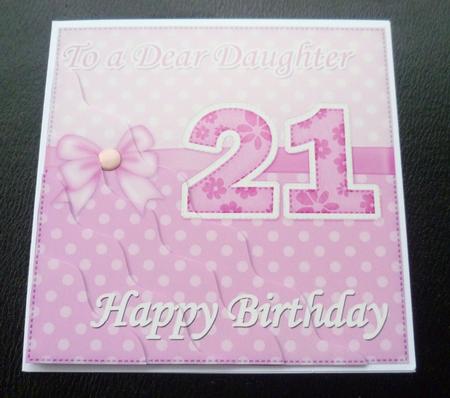 21st Birthday Daughter Felties Wavy Corner Side Stacker by Charlie Angel