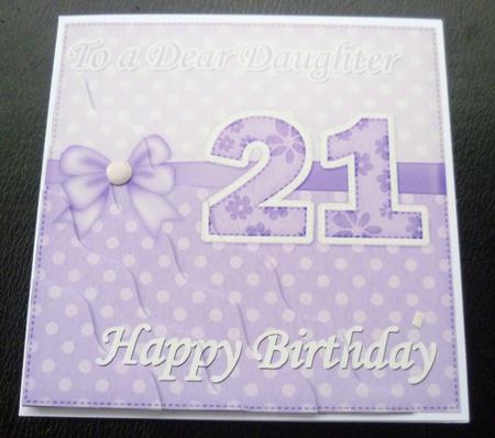 21st Birthday Daughter Felties Wavy Corner Side Stacker by Charlie Angel