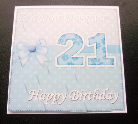 21st Birthday Daughter Felties Wavy Corner Side Stacker by Charlie Angel