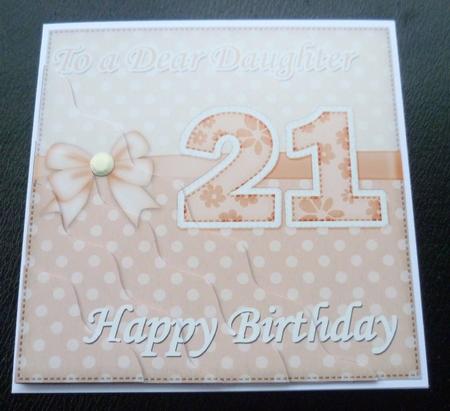 21st Birthday Daughter Felties Wavy Corner Side Stacker by Charlie Angel