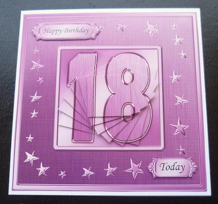 18th Bright Metallic Age Quick Card with Twisted Pyramage by Charlie Angel
