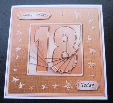 18th Bright Metallic Age Quick Card with Twisted Pyramage by Charlie Angel