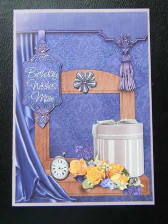 Roses & Hat Box with Purple Satin by Charlie Angel