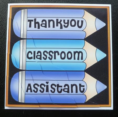 Thank You Classroom Assistant Pencils Wavy Corner by Charlie Angel
